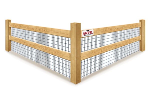 Boise Idaho 2 rail farm fence with wire mesh