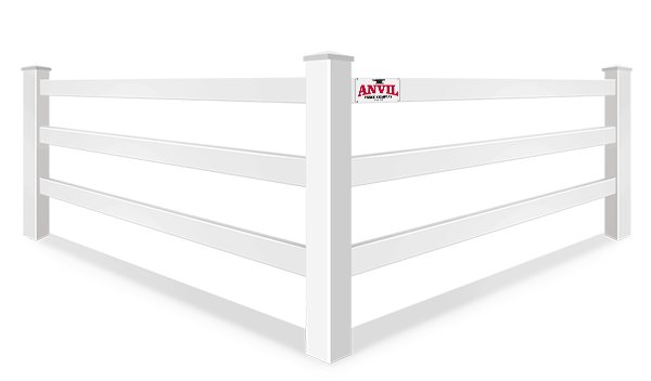 Boise Idaho 3 rail vinyl farm fence